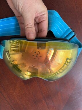 JULBO Mirrored Gold Lens VR/Goggle Cover with Blue Elastic Strap